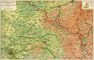 उत्तरी अभियान, 1914, c1920 का चित्रण उत्तरी फ्रांस। द्वारा जॉन बार्थोलोम्यू और बेटा
