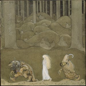 ला प्रिंसेस एट लेस ट्रोल्स - द प्रिंसेस एंड द ट्रोल्स - बाउर, जॉन (1882-1918) - 1913 - वाटरकलर, पेपर पर गौचे - 25x25 - नेशनलम्यूजियम स्टॉकहोम द्वारा जॉन किसान