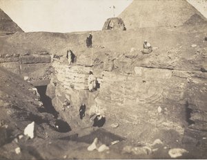 स्फिंक्स, 1853 के पास खुदाई।