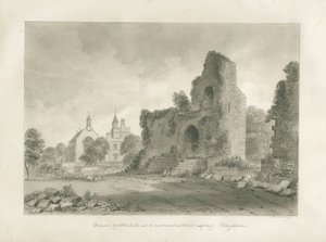 एल्टन कैसल और "न्यू कॉन्वेंट स्कूल": सीपिया ड्राइंग, 1847 द्वारा जॉन बकलर