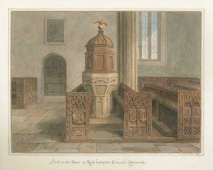 कॉर्नवाल - किलखम्प्टन चर्च, 1827 द्वारा जॉन बकलर