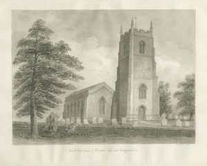 एलास्टोन चर्च: सीपिया ड्राइंग, 1847 द्वारा जॉन बकलर