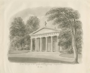 शुगबोरो - डोरिक मंदिर: सीपिया ड्राइंग, 1842 द्वारा जॉन बकलर