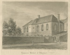 स्टैफोर्ड - ग्रामर स्कूल: सीपिया ड्राइंग, 1837 द्वारा जॉन बकलर