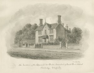 स्टैफोर्ड - रेवरेंड बाबर का निवास: सीपिया ड्राइंग, 1844 द्वारा जॉन बकलर