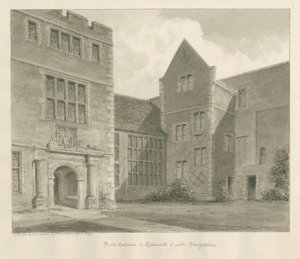 टैमवर्थ कैसल: सीपिया ड्राइंग, अप्रैल 1849 द्वारा जॉन बकलर