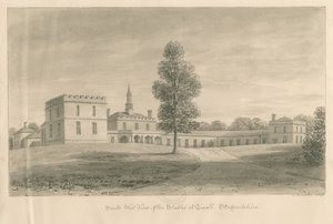 टिक्ल हॉल - अस्तबल: सीपिया ड्राइंग, 1841 द्वारा जॉन बकलर