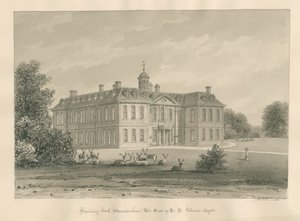 वॉस्टरशायर - हनबरी हॉल: सीपिया ड्राइंग, 1833 द्वारा जॉन बकलर