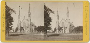 यूनिटी चर्च का त्रिविम दृश्य, c.1870