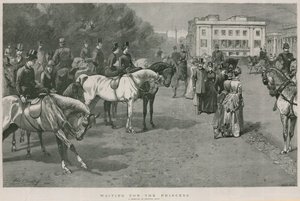 वेटिंग फॉर द प्रिंसेस: रॉटन रो, हाइड पार्क, लंदन में एक स्केच