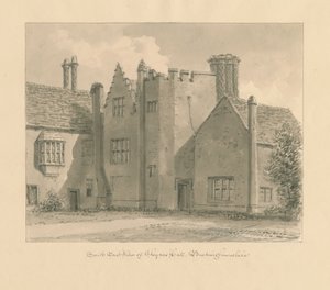 बकिंघमशायर - चेनीज हॉल: सीपिया ड्राइंग, 1824 द्वारा जॉन चेसेल बकलर