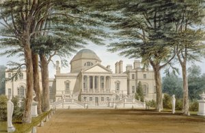 चिसविक हाउस, चिसविक, हाउंस्लो, लंदन, 1822 के सामने का दृश्य