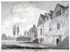 बरमोंडे हाउस, लंदन, 1816 के उत्तर के सामने द्वारा जॉन चेसेल बकलर