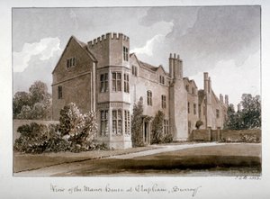 क्लैफम, सरे, 1823 में मैनर हाउस का दृश्य। द्वारा जॉन चेसेल बकलर