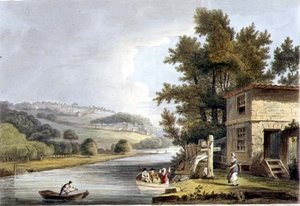 जॉन हिल (1770-1850) पब द्वारा उकेरी गई 'बाथ इलस्ट्रेटेड बाय ए सीरीज़ ऑफ़ व्यूज़' से ओल्ड फ़ेरी। विलियम मिलर द्वारा