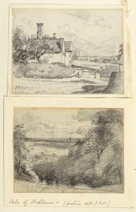 ए मैनर हाउस, 1815, और गन हिल, लंघम के पास से डेथम, c.1815 द्वारा जॉन कांस्टेबल