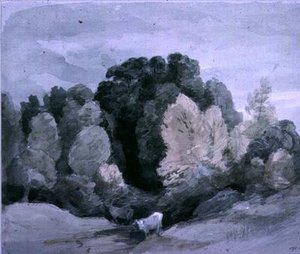 एक लकड़ी के किनारे के पास मवेशी, c.1805 द्वारा जॉन कांस्टेबल