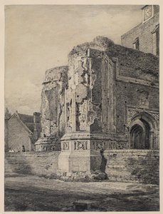 ईस्ट बर्घोल्ट चर्च, दक्षिण पश्चिम से, c.1815-17 द्वारा जॉन कांस्टेबल