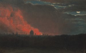 लंदन में आग, हैम्पस्टेड से देखा गया, 16 अक्टूबर, 1834, जैसा कि हैम्पस्टेड, सीए से देखा गया। 1826. द्वारा जॉन कांस्टेबल