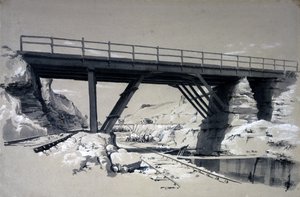 ब्लिसवर्थ कटिंग, नॉर्थम्पटनशायर, 2 जुलाई 1837 (कलम और स्याही और कागज पर धोना) द्वारा जॉन कुक बोर्न