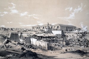 स्टेशनरी इंजन हाउस, कैमडेन टाउन, 26 अप्रैल 1837 (कागज पर पेन और स्याही और वॉश) का निर्माण द्वारा जॉन कुक बोर्न