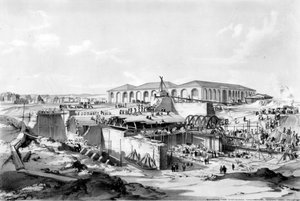 स्टेशनरी इंजन हाउस, कैमडेन टाउन, 26 अप्रैल 1837 को निर्माण (कागज पर पेन और स्याही धोना द्वारा जॉन कुक बोर्न