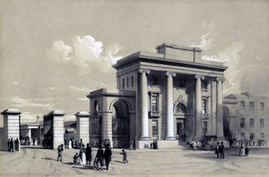 बर्मिंघम स्टेशन में प्रवेश, सितंबर 1838 (कागज पर कलम और स्याही और धुलाई)