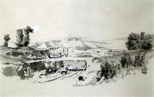 Linslade सुरंग, 23 जून 1837 (कलम और स्याही और कागज पर धो) द्वारा जॉन कुक बोर्न