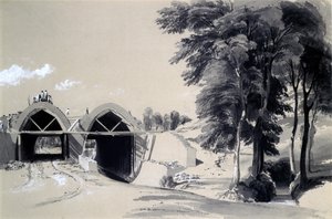 व्यवसाय पुल, बुगब्रुक, नॉर्थम्पटनशायर, 9 जुलाई 1837 (कलम और स्याही और कागज पर धोना) द्वारा जॉन कुक बोर्न
