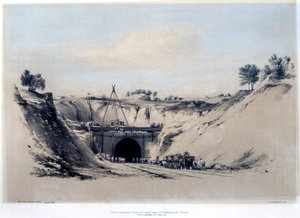 वाटफोर्ड टनल, हर्टफोर्डशायर, 6 जून 1837 (रंग लिथ) द्वारा जॉन कुक बोर्न