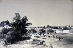 वेदोन, नॉर्थम्पटनशायर, 6 जुलाई 1837 (कलम और स्याही और कागज पर धोना) द्वारा जॉन कुक बोर्न