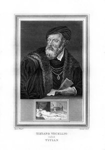 Tiziano Vecelli Titian, इतालवी उच्च पुनर्जागरण चित्रकार, 1825।