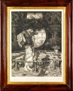 द लेडी ऑफ शालोट (mezzotint)