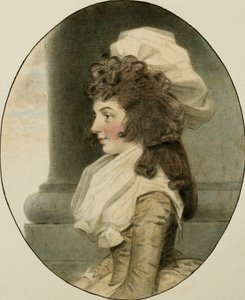 सारा व्हिटमोर का पोर्ट्रेट, एक स्तंभ द्वारा बैठा, 1787
