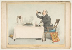 एचसीएनिबलवाद या एक आयरिश स्टू, 5 अगस्त, 1833। द्वारा जॉन डॉयल