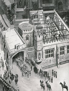 किंग जॉर्ज पंचम और क्वीन मैरी, लंदन का राज्याभिषेक, 1911। द्वारा जॉन डंकन