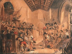 ए राउंडहेड कॉन्वेंटिकल: सर वॉल्टर स्कॉट द्वारा 1841 में "पीवर ऑफ द पीक" का एक दृश्य द्वारा जॉन एवरेट मिलिस