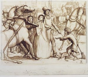 द ब्लाइंड मैन, 1853 (पेन पेपर पर स्याही, वॉश और ग्रेफाइट) द्वारा जॉन एवरेट मिलिस