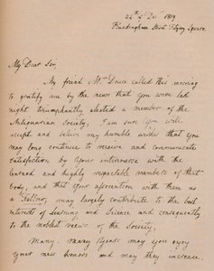 जॉन फ्लैक्समैन का एक पत्र, 24 दिसंबर 1819 1904 द्वारा जॉन फ्लैक्समैन