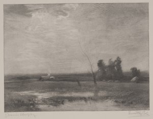 तराई क्षेत्र दोपहर, टिमोथी कोल द्वारा बनाया गया प्रिंट (1852-1931)