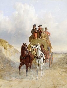 द रॉयल मेल कोच ऑन द रोड, 1841 द्वारा जॉन फ्रेडरिक हेरिंग सीनियर