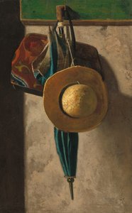 स्ट्रॉ हैट, बैग और छाता, 1890 1900 की शुरुआत।