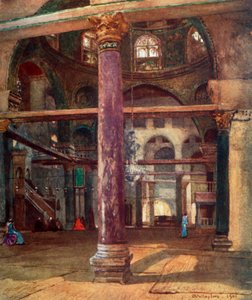 दक्षिण-पूर्व, 1902 से एल अक्सा की मस्जिद का आंतरिक भाग। द्वारा जॉन फुललीवे