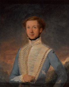 लेफ्टिनेंट हेनरी ब्रिग्स, द्वितीय मद्रास लाइट कैवेलरी, 1832 के लगभग द्वारा जॉन गॉडविन विलियम्स