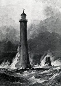 द न्यू इलस्ट्रेटेड लंदन न्यूज़ का चित्रण, 1879 का प्रस्तावित न्यू एडीस्टोन लाइटहाउस
