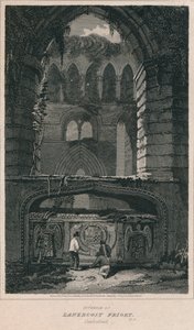 लैंकोरोस्ट प्रियोरी का इंटीरियर। कंबरलैंड, 1814 द्वारा जॉन ग्रेग