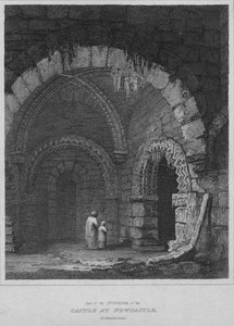 न्यूकैसल, नॉर्थम्बरलैंड, 1814 में महल के आंतरिक भाग का भाग