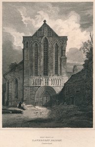 वेस्ट फ्रंट ऑफ़ लैंकोरोस्ट प्रियोरी। कंबरलैंड, 1814 द्वारा जॉन ग्रेग