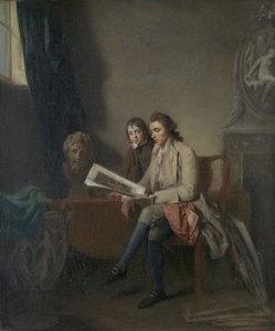पोर्ट्रेट ऑफ़ ए मैन एंड ए ब्वाय फ़ॉर प्रिंट्स, c.1765-70 द्वारा जॉन हैमिल्टन मोर्टिमर