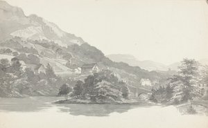 ब्रिज, लेक डिस्ट्रिक्ट, Cumbria (wc कागज पर) द्वारा जॉन हार्डन